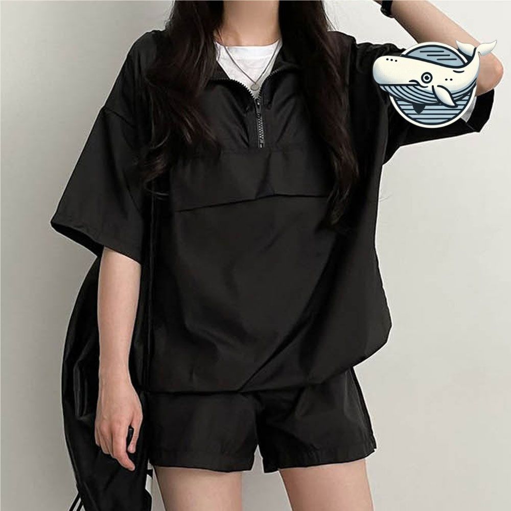 여름 반팔 반바지 아노락 휴양지 데일리룩