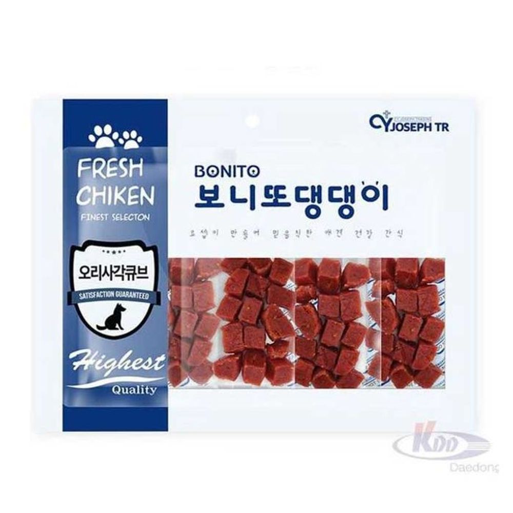 보니또 댕댕이 오리사각큐브 실중량150g 10팩 1타