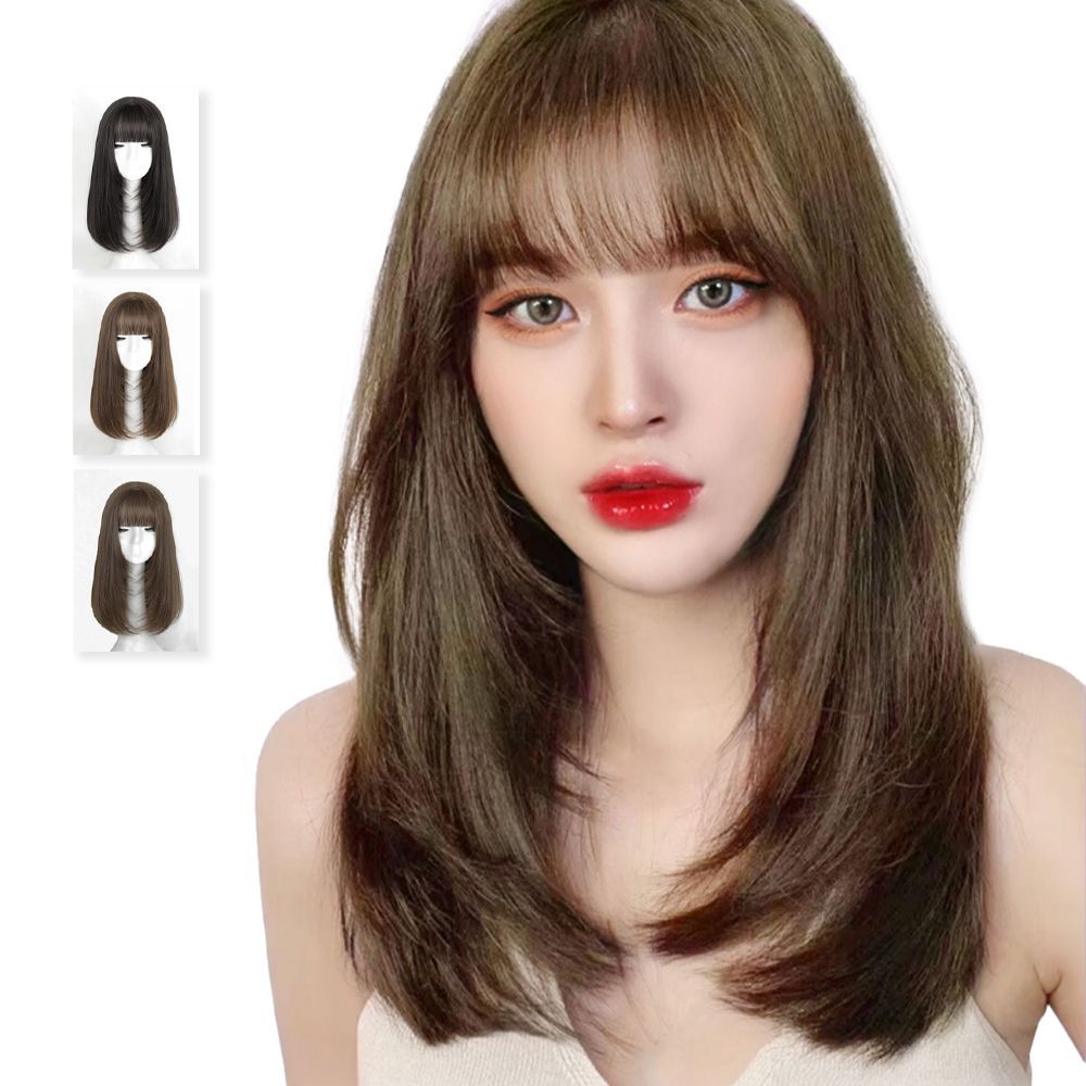 여성 통가발 생머리 기본 자연스러운 데이 내추럴