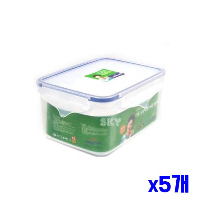 직사각 x5개 1.3L 플라스틱 플라스틱보관통 간편용기