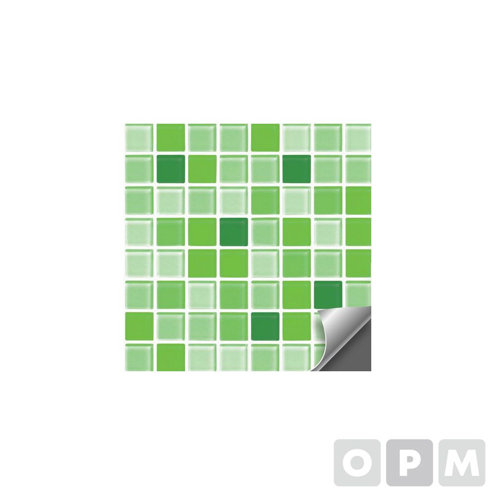 소포장 타일 시트지 P-081 녹타일 (50cmx2m)