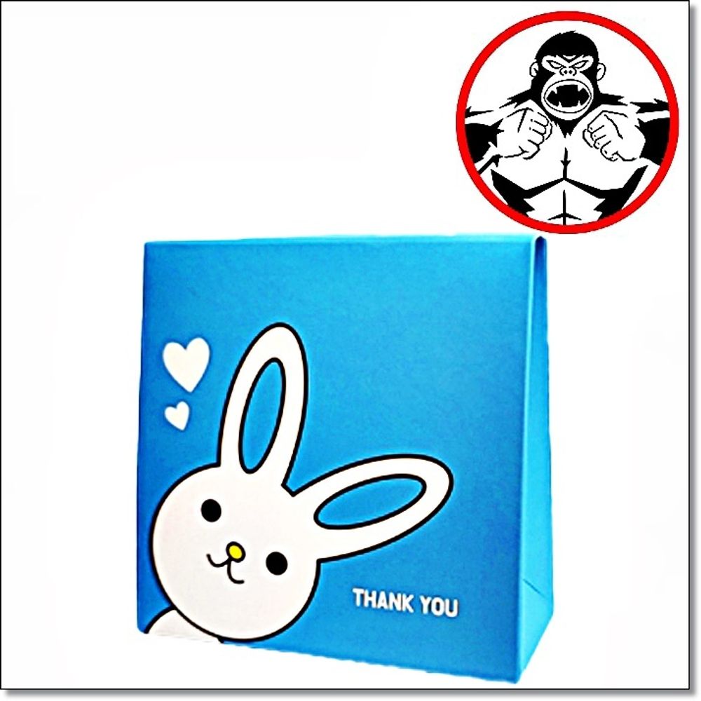 럭키 선물박스 토끼블루 115x50x115mm 1묶음100장