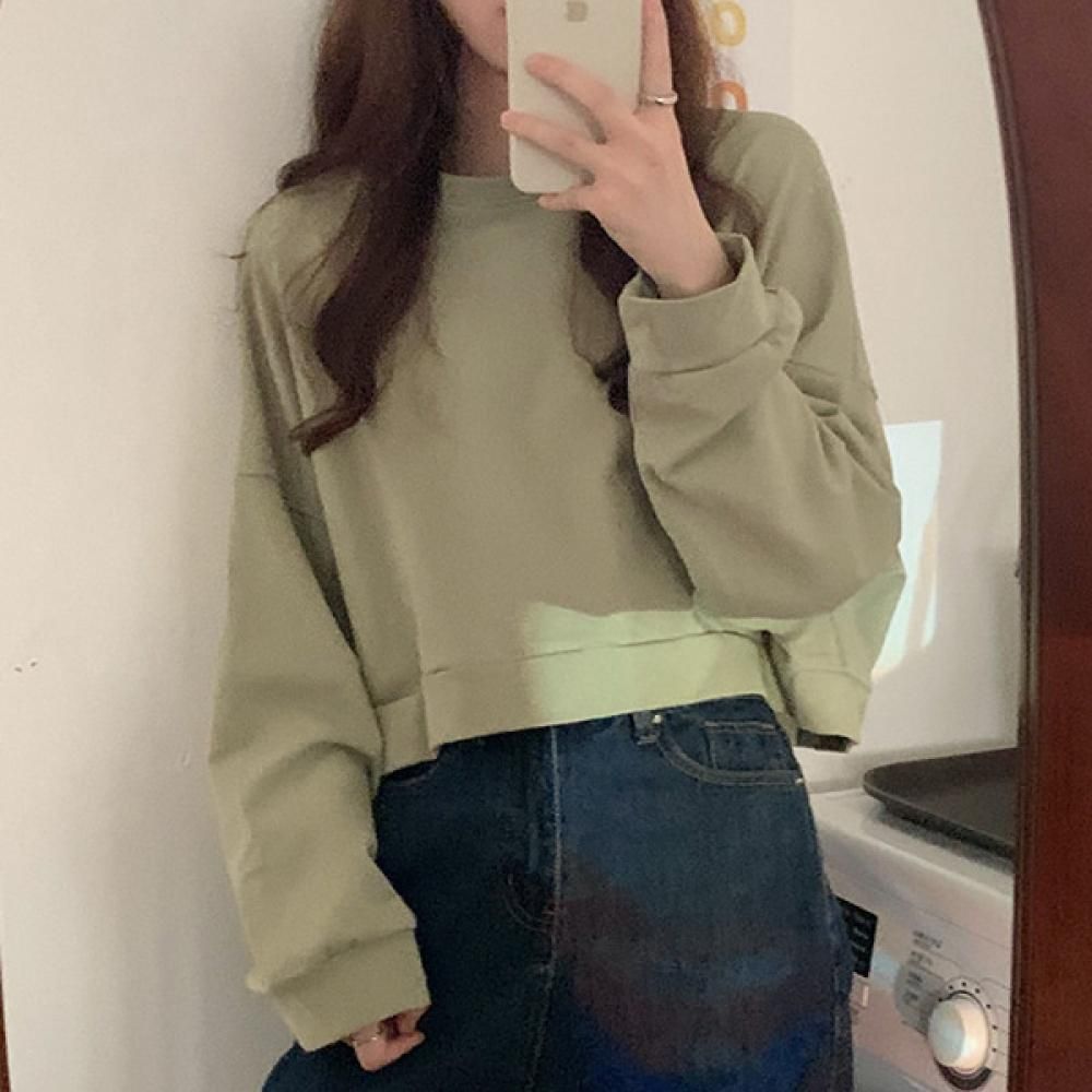 쭈리 스퀘어넥 빈티지 코크 무지티 면티셔츠 데