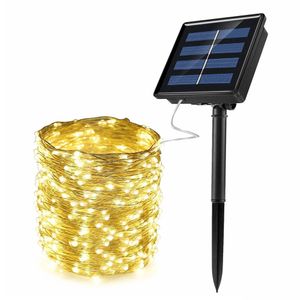 아이티알,NU 태양광 LED 100구 와이어 전구(12m) (웜색) 야외조명