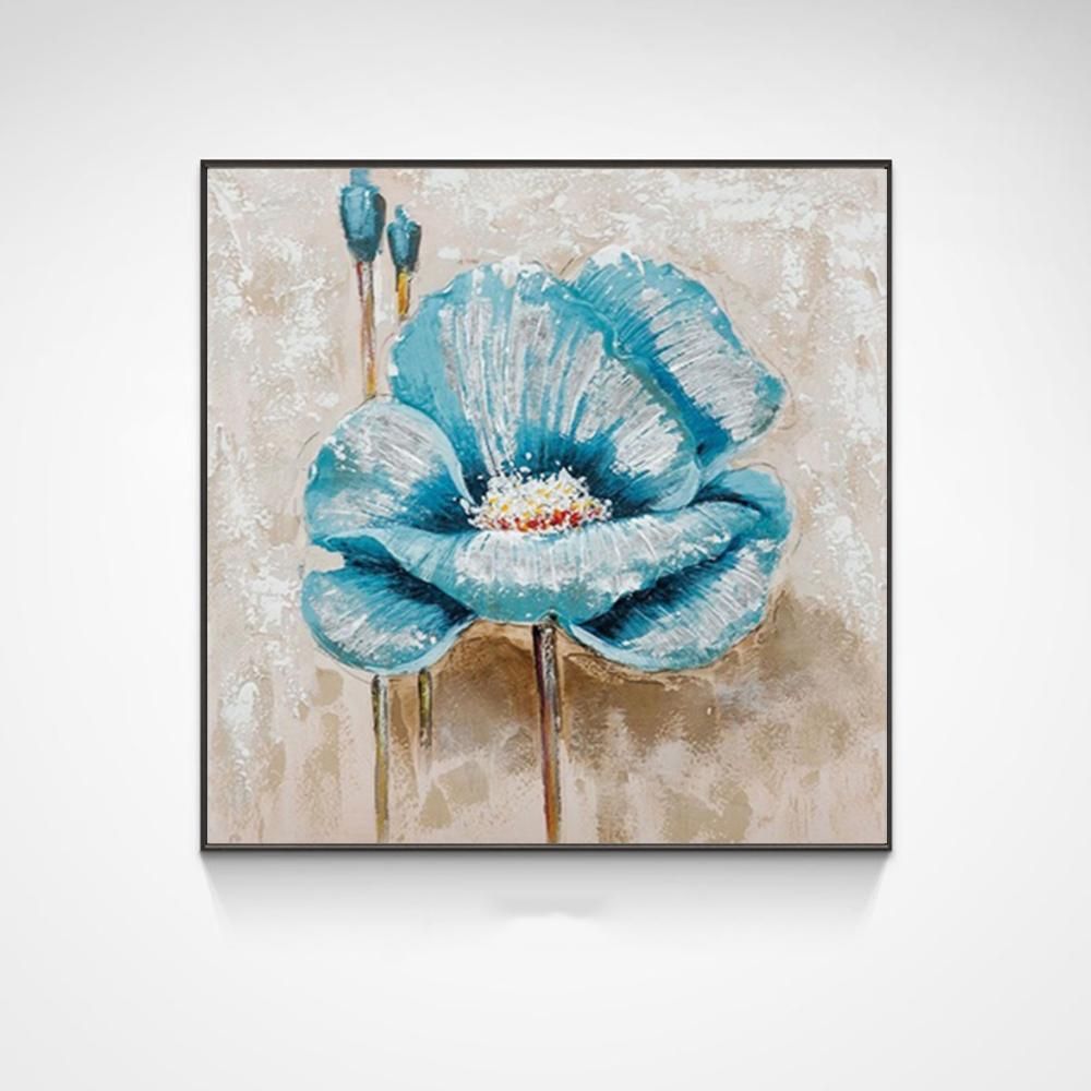인테리어 3D 플라워 캔버스 아트 프레임 60x60cm