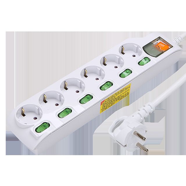멀티코드 개별 메인 스위치 6구 (3호) 3M 16A KS-일신