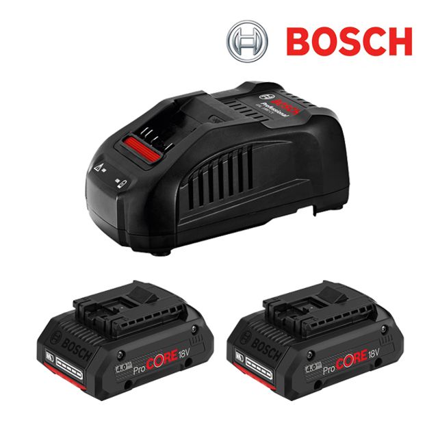 보쉬 스타터 키트18V 4.0Ah x2 배터리 충전기 세트