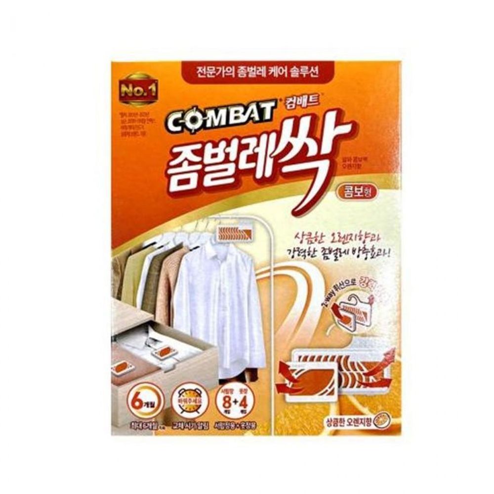 컴배트 좀벌레싹 콤보형 옷장용8개입 서랍장용4개입