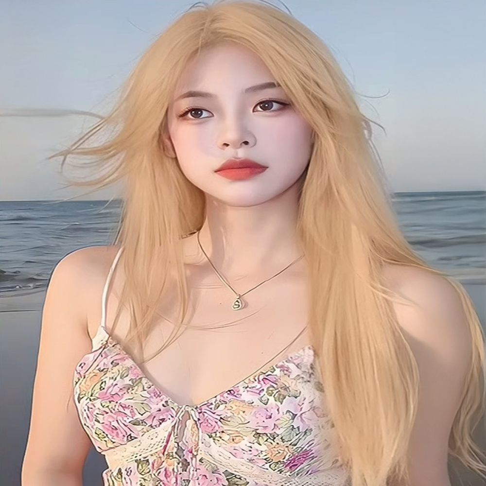 여성가발 테리얼 인모 긴생머리 통가발 금발가발