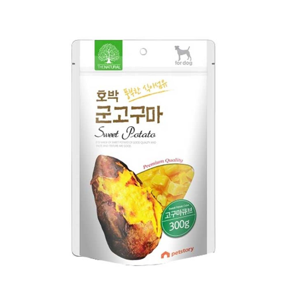 펫스토리 더내추럴 호박 고구마큐브 300g 5팩 1타