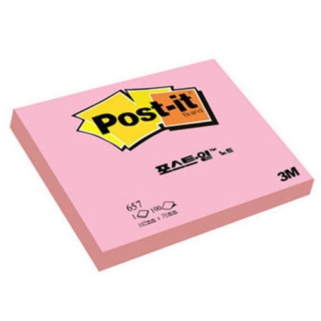 [문구온]포스트잇 657 핑크색 10276 메모지 100매 1개