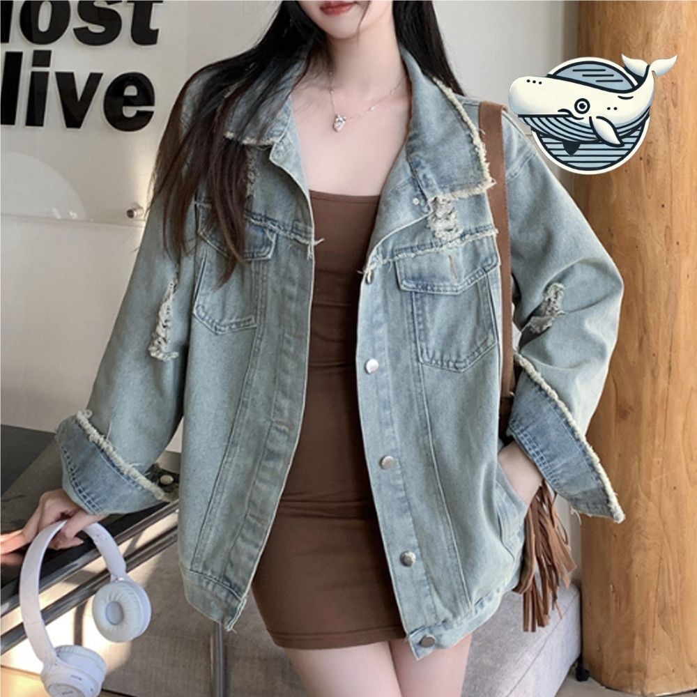 스타일리시 캐주얼 청자켓 봄 유행 데님 아우터