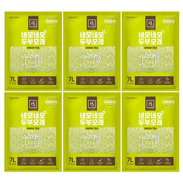 고양이모래 두부모래 녹차 7L 6P 반려묘 애묘 화장실
