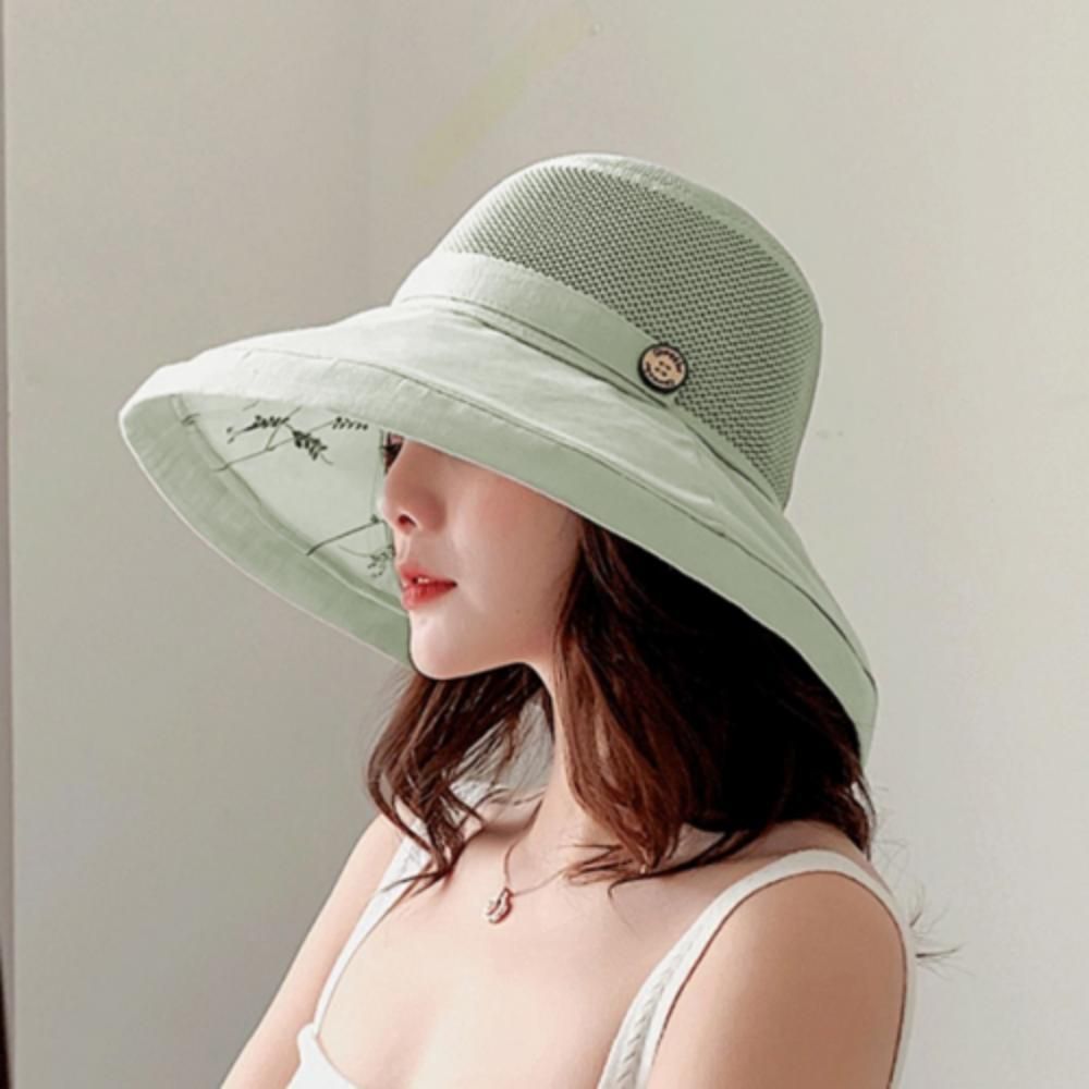 여성 여름 데일리 자외선차단 와이드 챙 버킷햇 모자