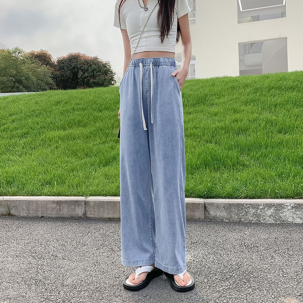 여름 남자청바지 와이드 쿨바지 여성청바지 나일