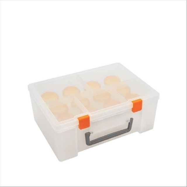 다용도 PVC 수납함 정리함 2단 분리 5칸 원형용기 12