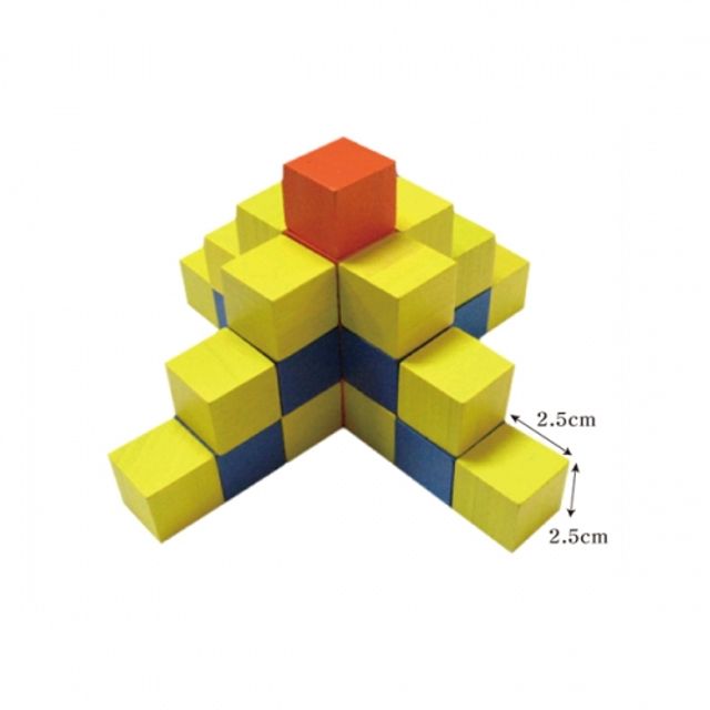 30000 수학교구 나무교구 컬러 쌓기나무 2.5cm 100P