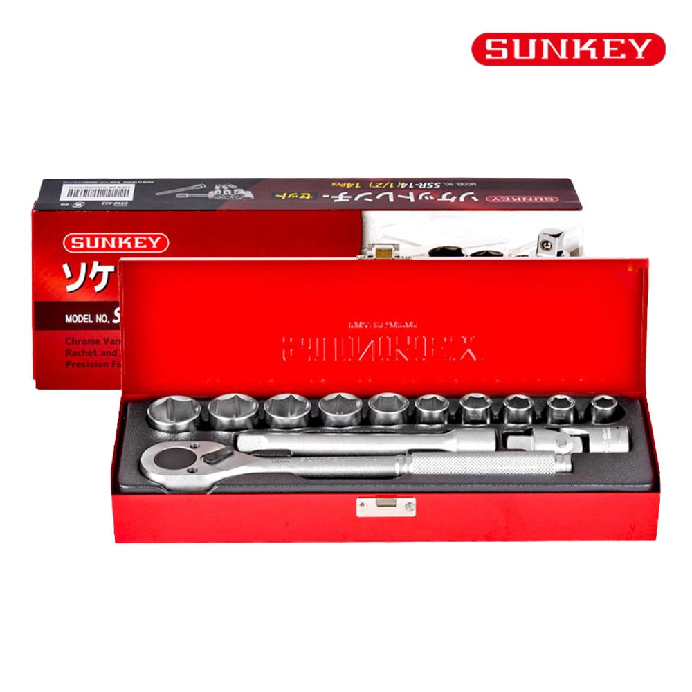 토크렌치 자동차정비 72T 소켓 렌치세트 14PCS