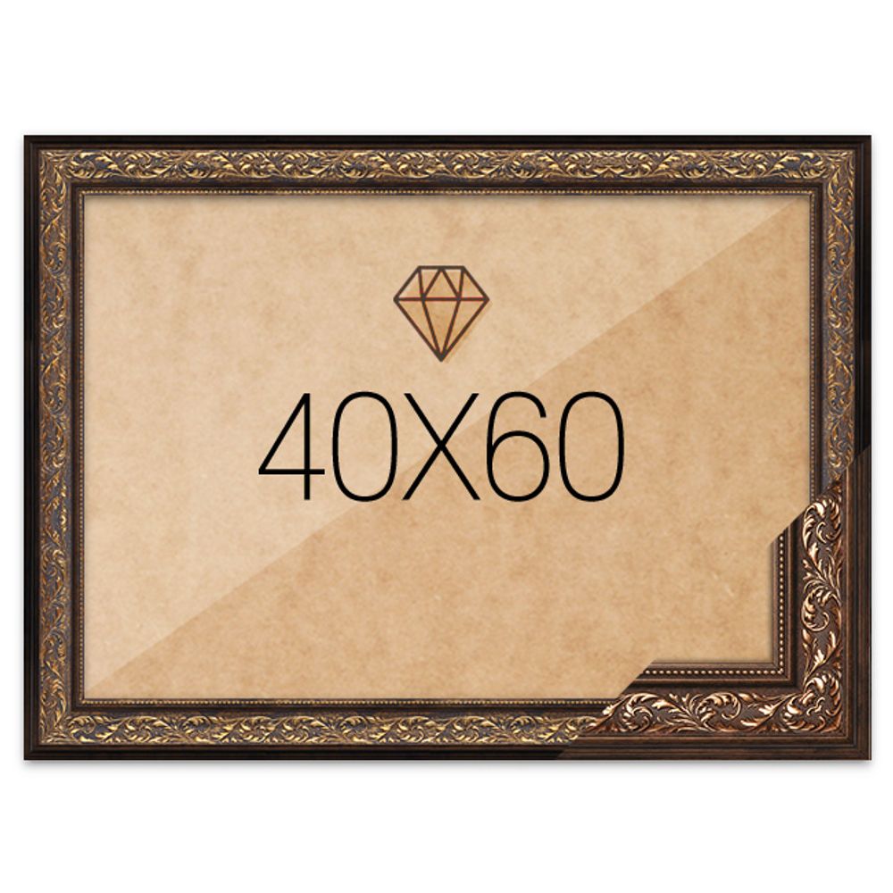 보석십자수액자 40x60 프리미엄 클래식브라운