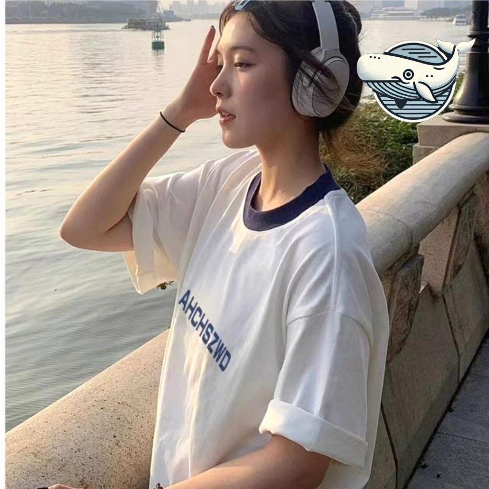 여성 여름 스타일리쉬 오버핏 레터링 반팔티셔츠