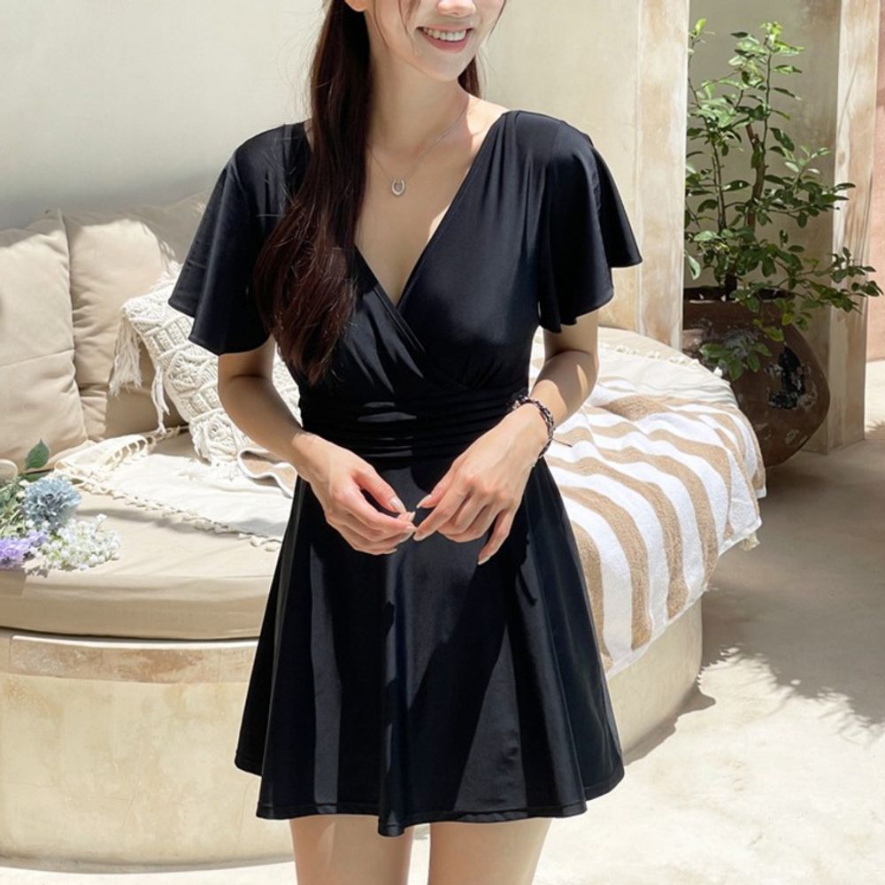 벨라스윗 셔링 커버업 원피스수영복 체형커버수영복