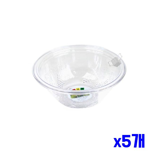x5개 투명 27.5x11.5cm 멀티바스켓 믹싱볼 중 다라이