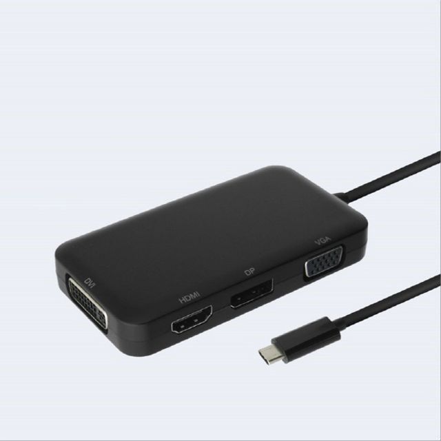 USB 3.1 컨버터 Type C 4 in 1 VGA HDMI DP DVI 변환