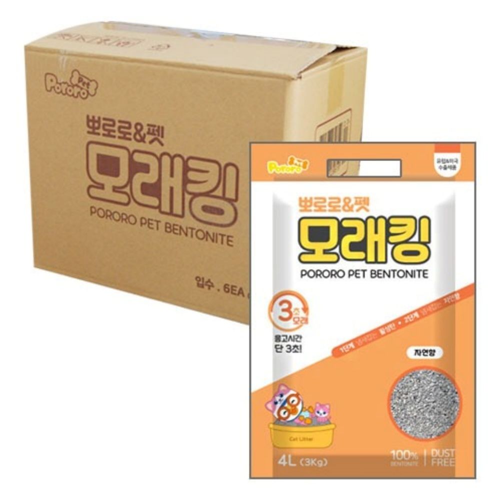 뽀로로N펫 모래킹 자연향 4LX6개