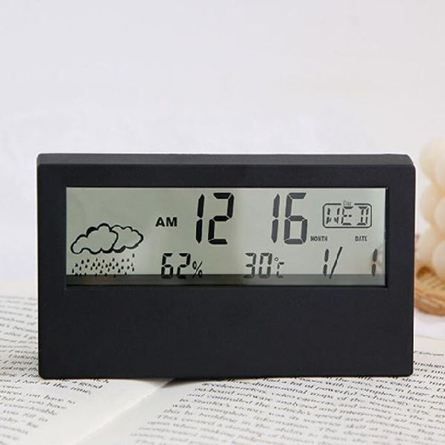 탁상형 디지털 전자 온습도계 시계 온도 습도 측정기