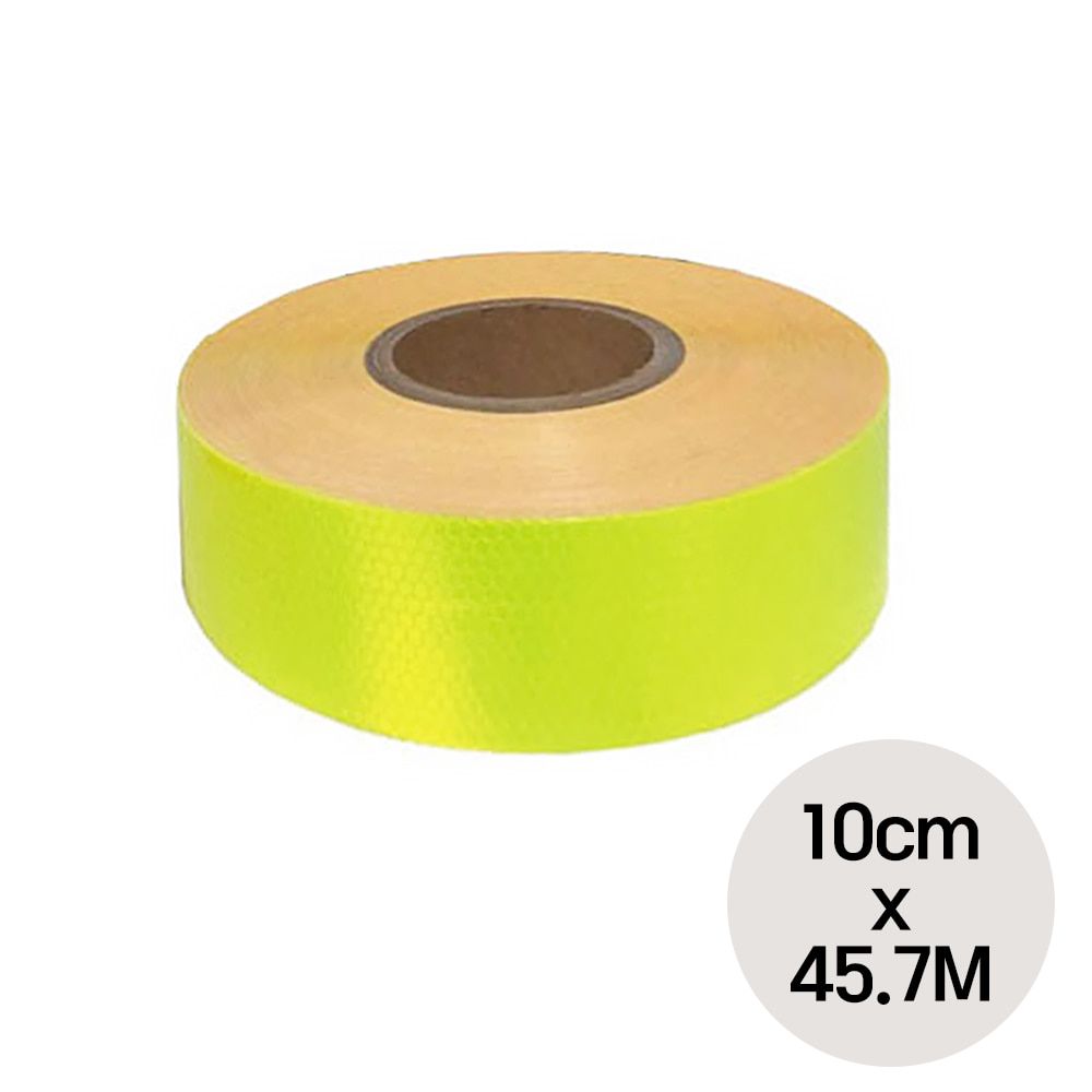 벌집패턴 고휘도 반사 테이프 형광 10cm x 45.7M 1롤