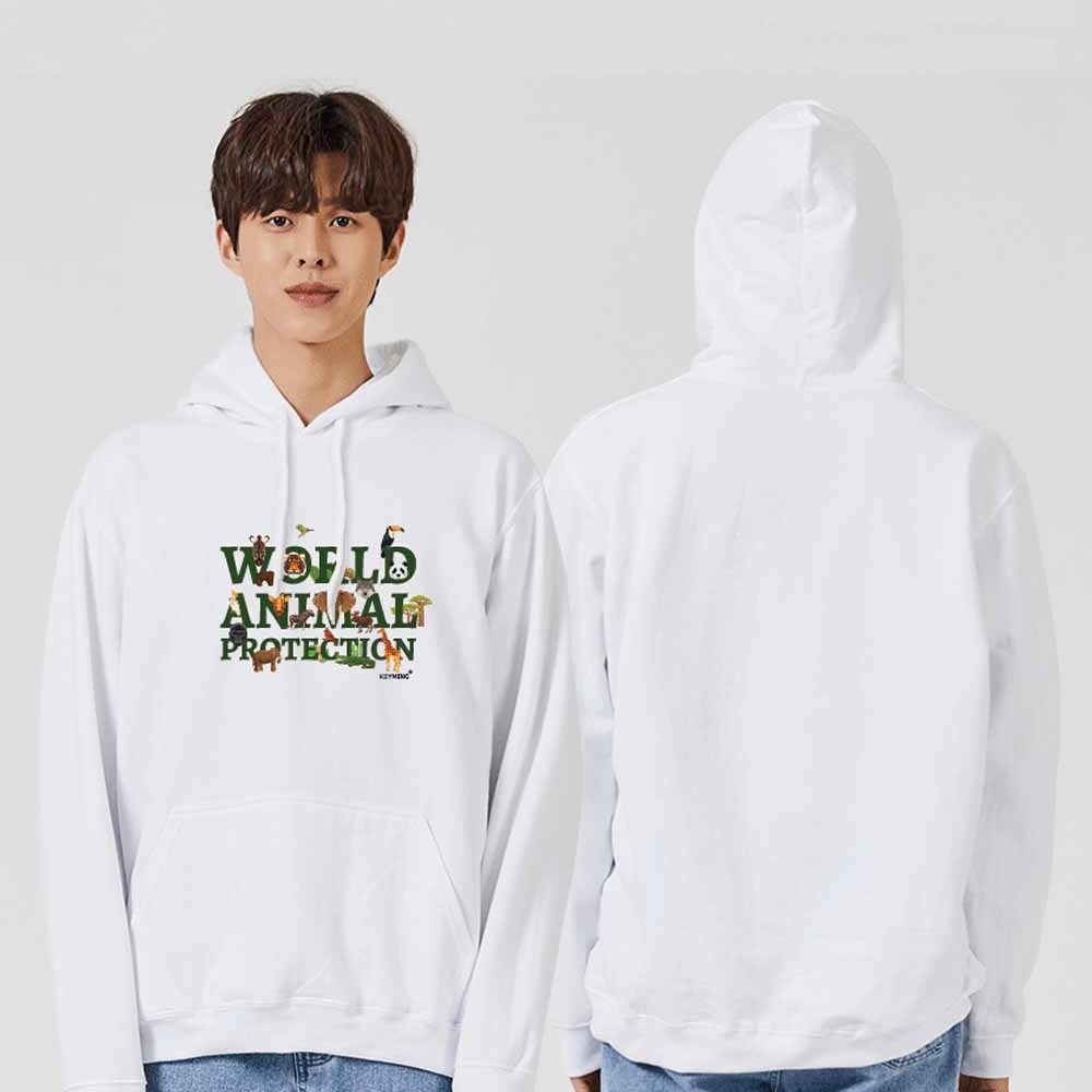 맞춤 WORLD ANIMAEL PROTECTION 맨투맨 후드티