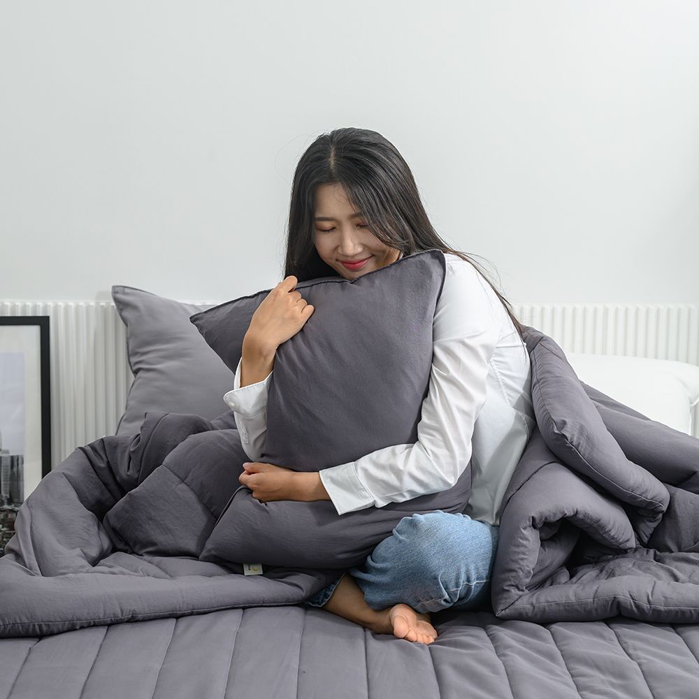잠트리 내추럴 비비드 항균 침구세트 차렵이불 차콜