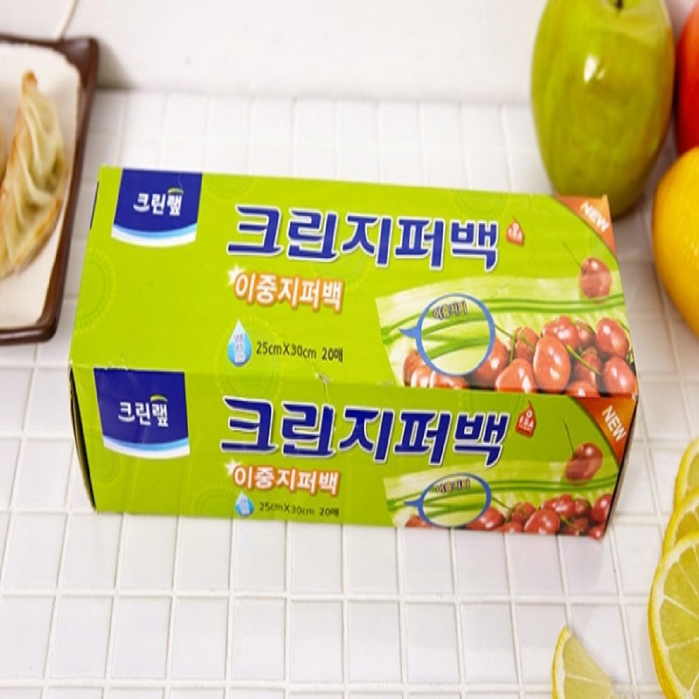 크린랩 크린 지퍼백 대 25x30x20매