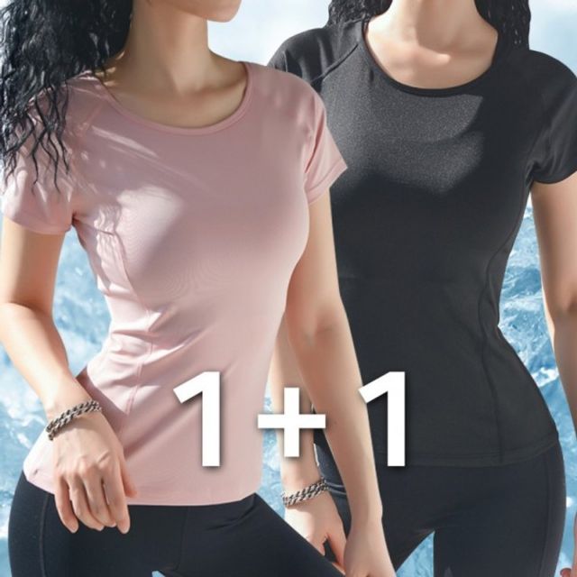 1 1 플러스 기본 여름 데이 요가복 필라테스 슬림핏
