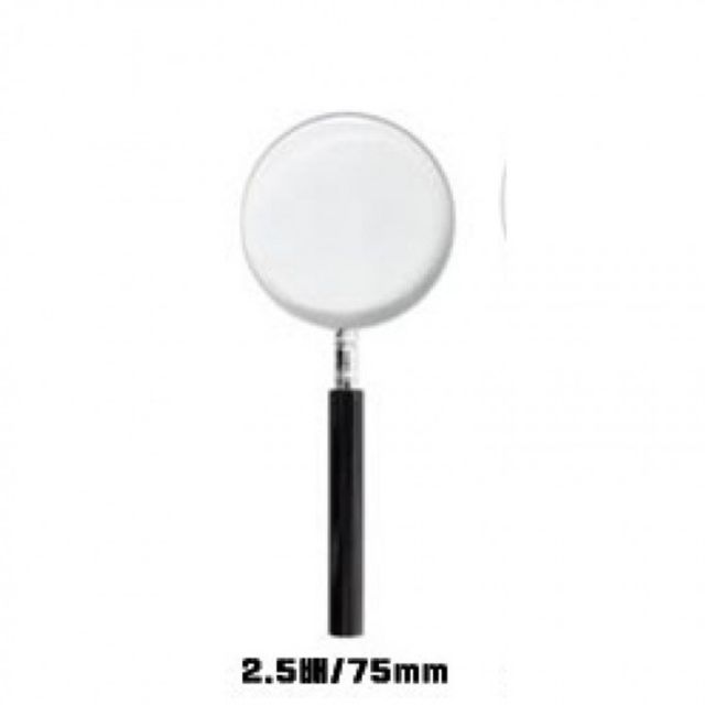 원형 75mm 돋보기 확대경 2.5배 루페