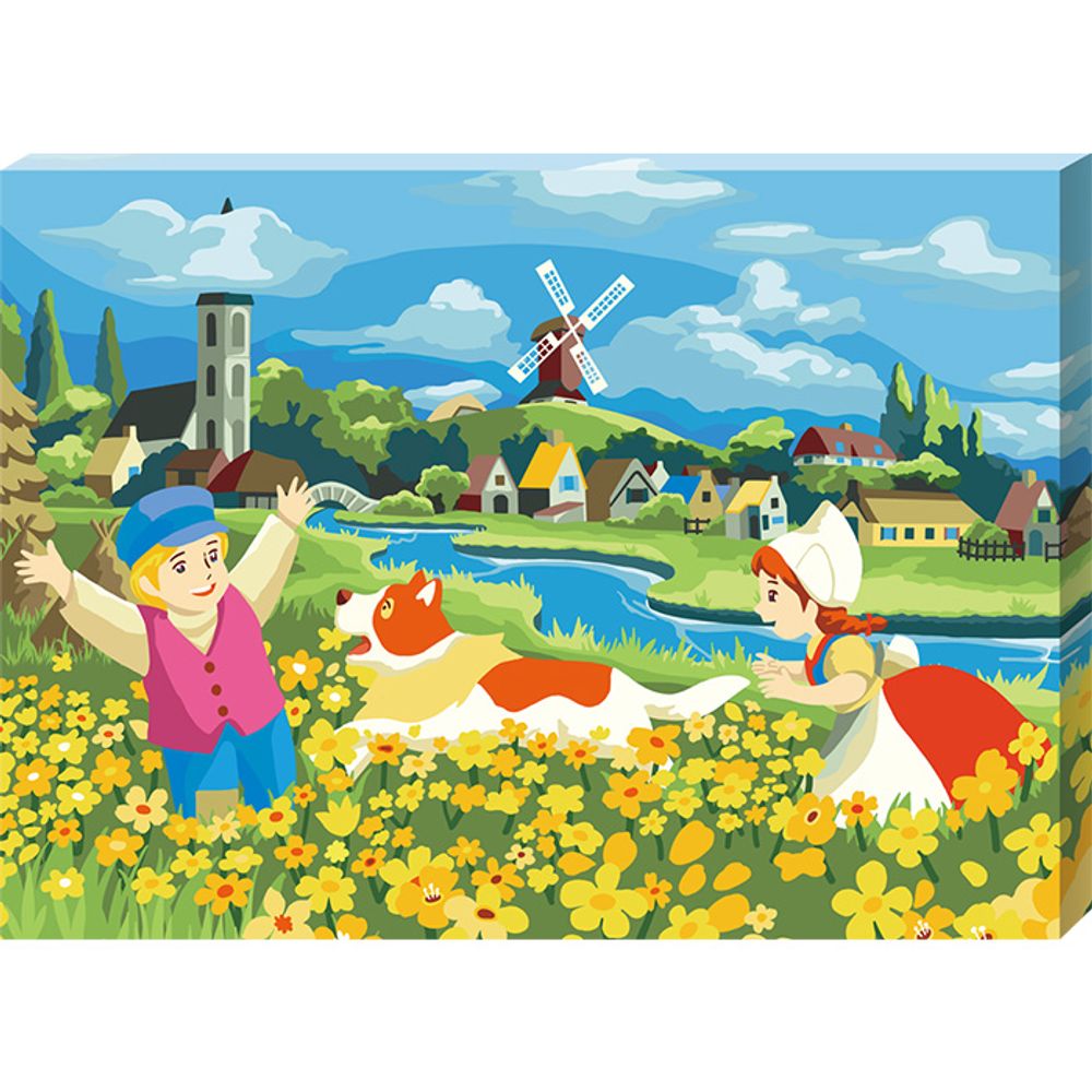 플란다스의개 행복한낙원 (캔버스) DIY그리기 33.5x46