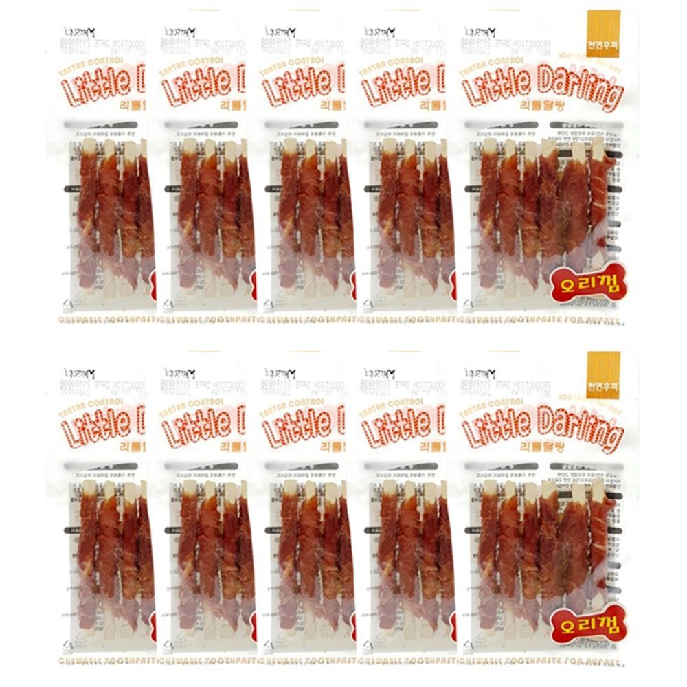 강아지 오리껌스틱 리틀달링 일상 6개입 10P 개껌 간
