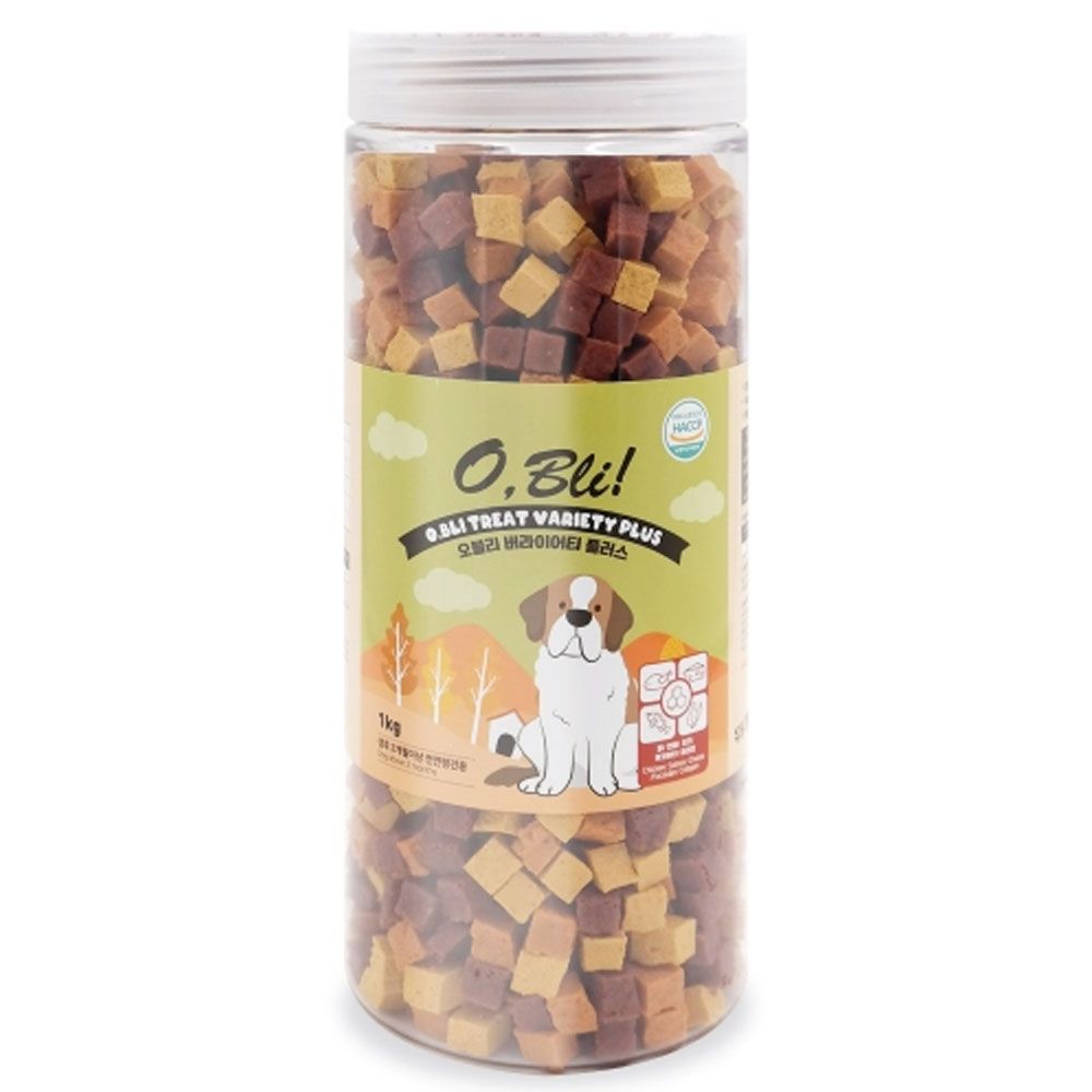 오블리 버라이어티 플러스 큐브 져키 1kg X9개