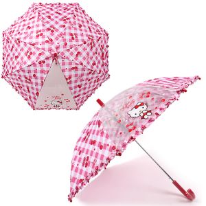 아이티알,NE 키티 47 체리 우산 프릴 한쪽투명 여아동우산 5-6세용