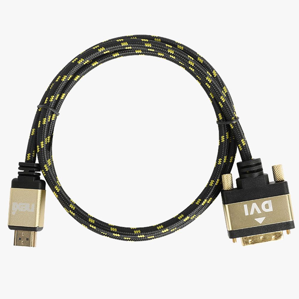 HDMI V2.0 to DVI-D 내구성 케이블 대형화면지원 5M