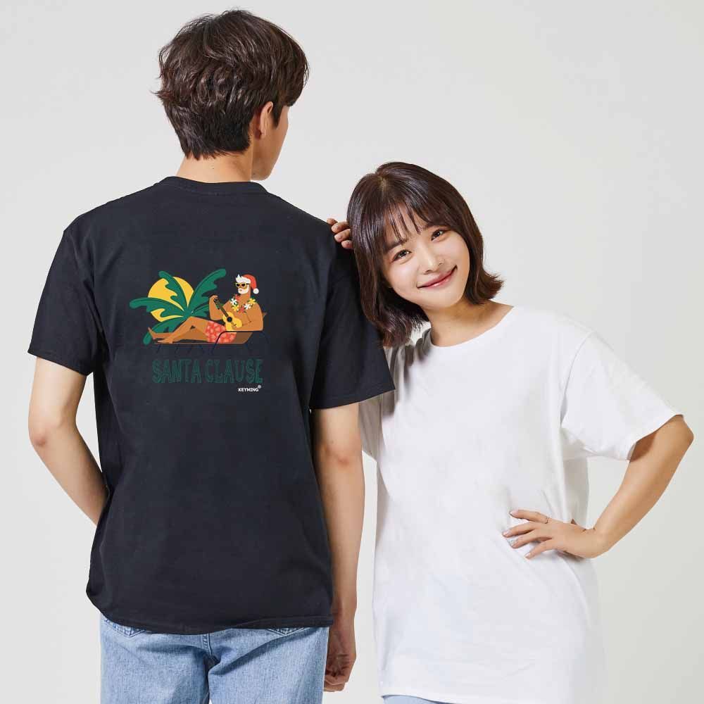 산타 디지털프린팅 인쇄티셔츠 반팔티 오버핏 BZ