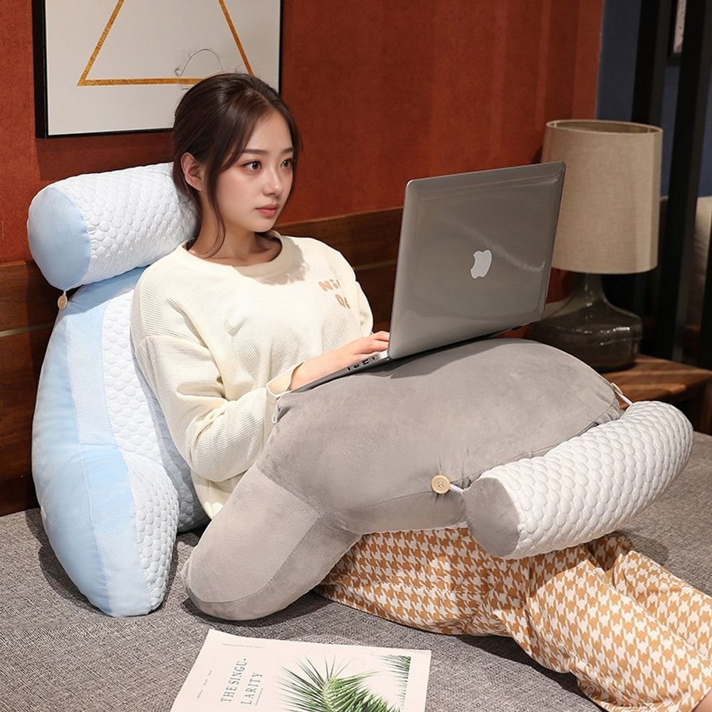 무뮤 라텍스 등받이쿠션 중형 허리베개 쿠션 쇼파쿠션