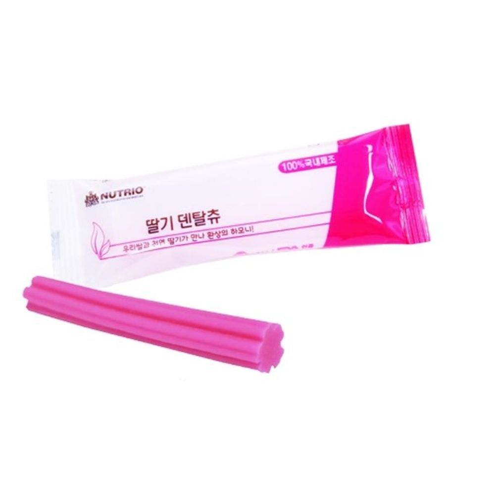 애견껌 뉴트리오 덴탈츄 12g 딸기 50개 1박스
