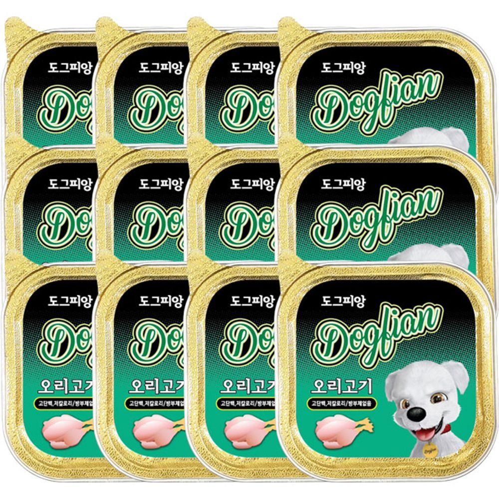 강아지캔 100g 오리고기 일상 12P 반려견 저칼로리 간