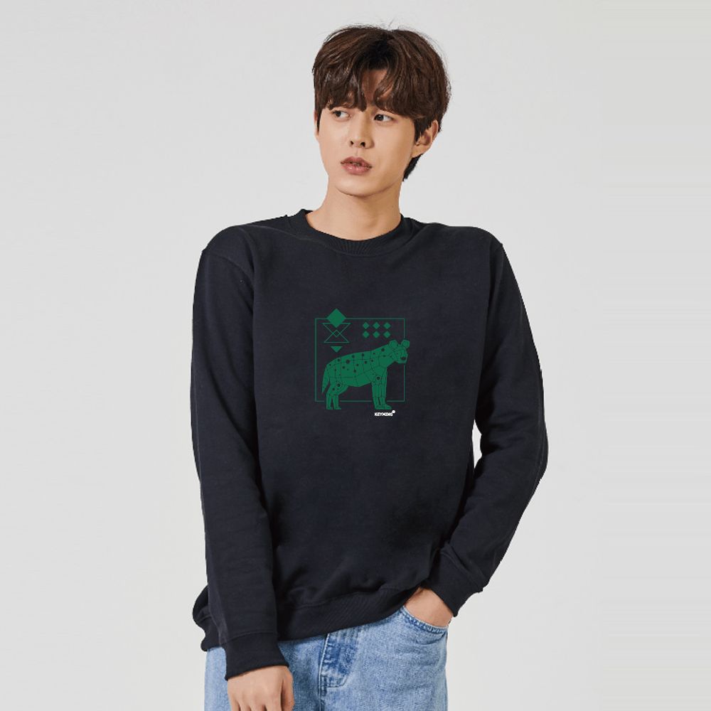 키밍 하이에나 맨투맨 후드티 그래픽