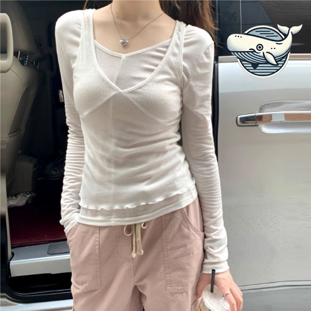 여름 데일리 레이어드 슬리브리스 티셔츠