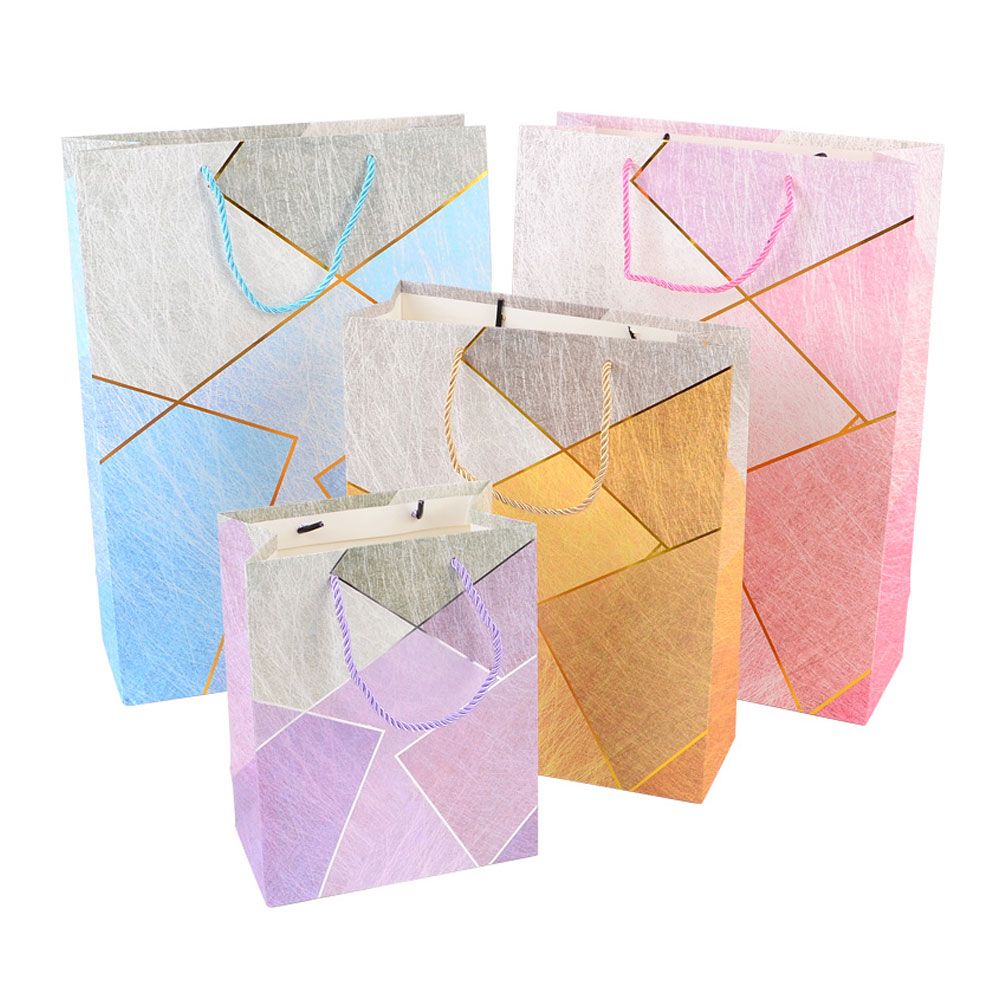 아이티알,NE 사각 패턴 컬러 쇼핑백 (대형) X10개 디자인 종이백