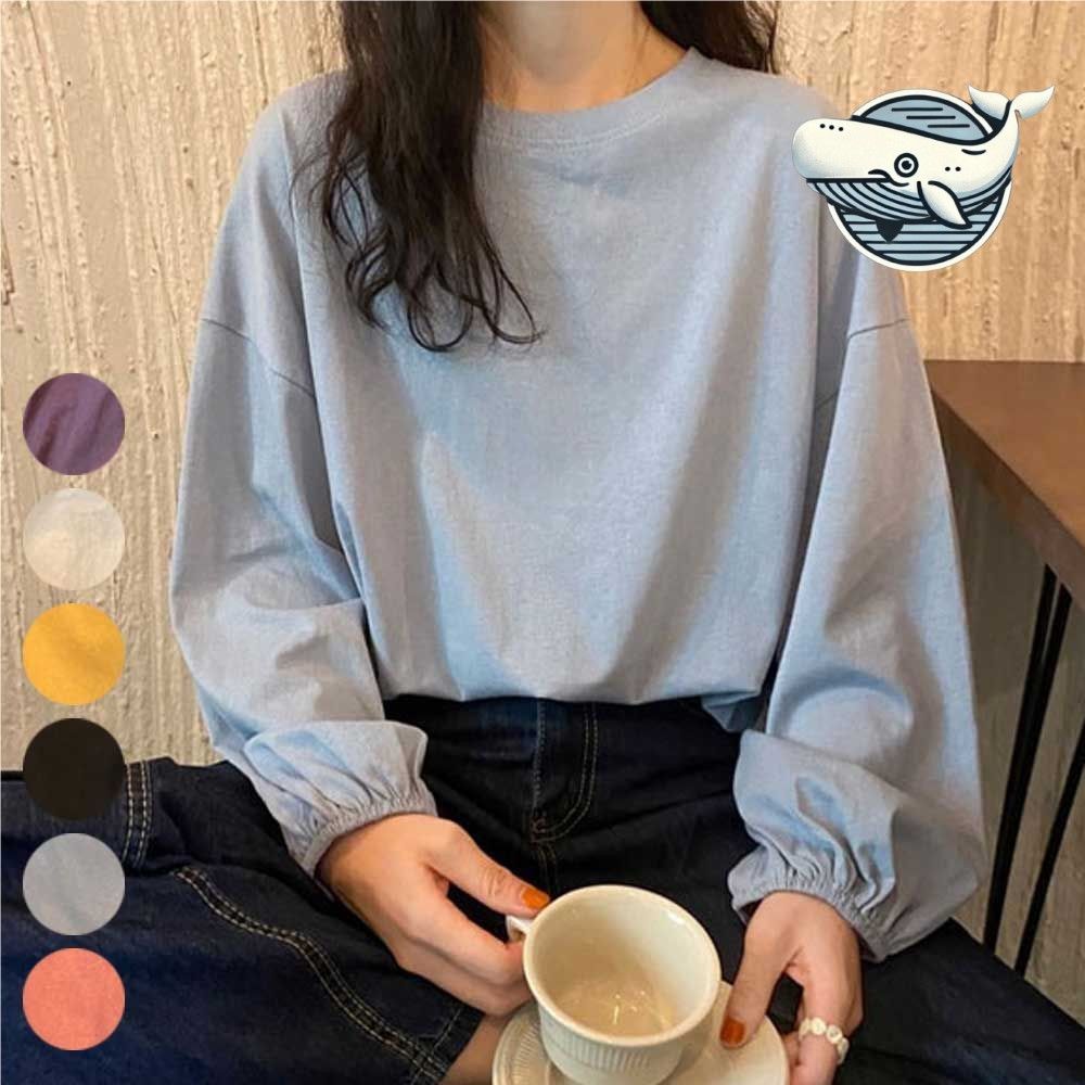 캐주얼 데일리 긴팔 티셔츠 여유로운 핏 편안한