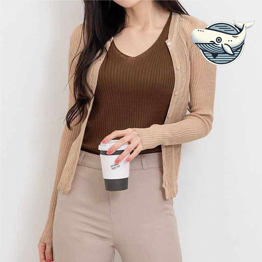 여름 브이넥 리브 민소매 반팔 이너웨어 데일리