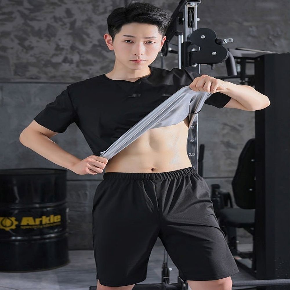 스포츠 운동 땀복 남자 세트 헬스 상하의 반팔